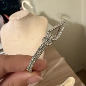 Elegant Silver Rhinestone Bracelet